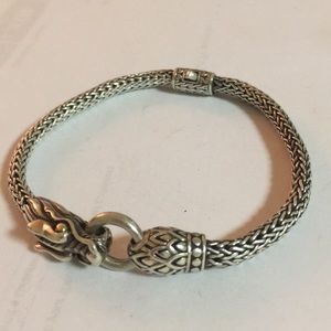 John Hardy bracelet Silver+18k gold eyes Unisex